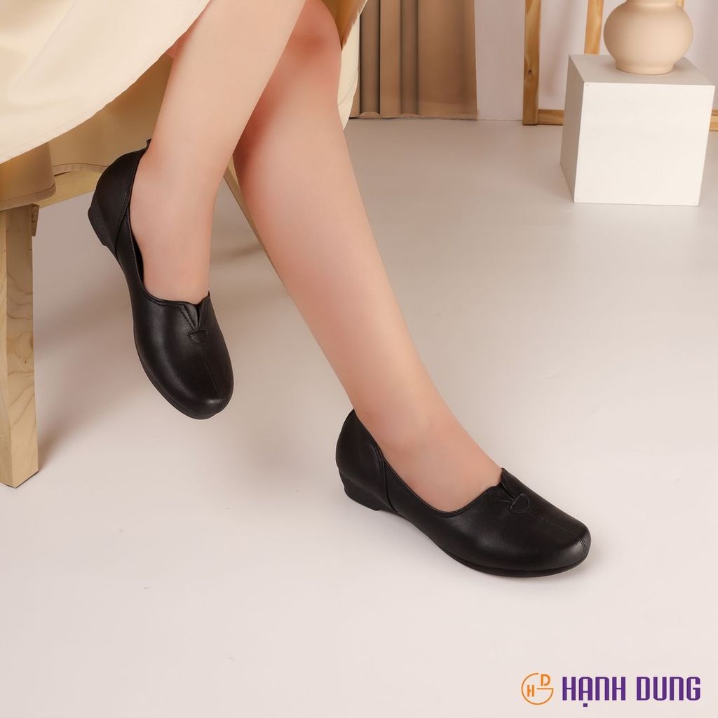 Giày Đế Xuồng Hạnh Dung Chỉ Giữa Họa Tiết HD04815AD