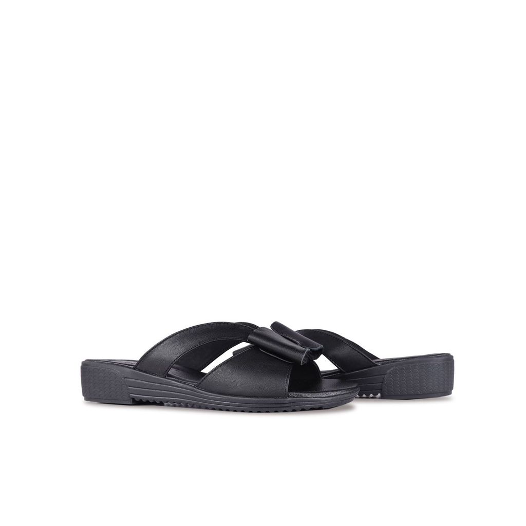 Dép Xẹp Hạnh Dung Bản Cut Out Phối Nơ HD04823AD