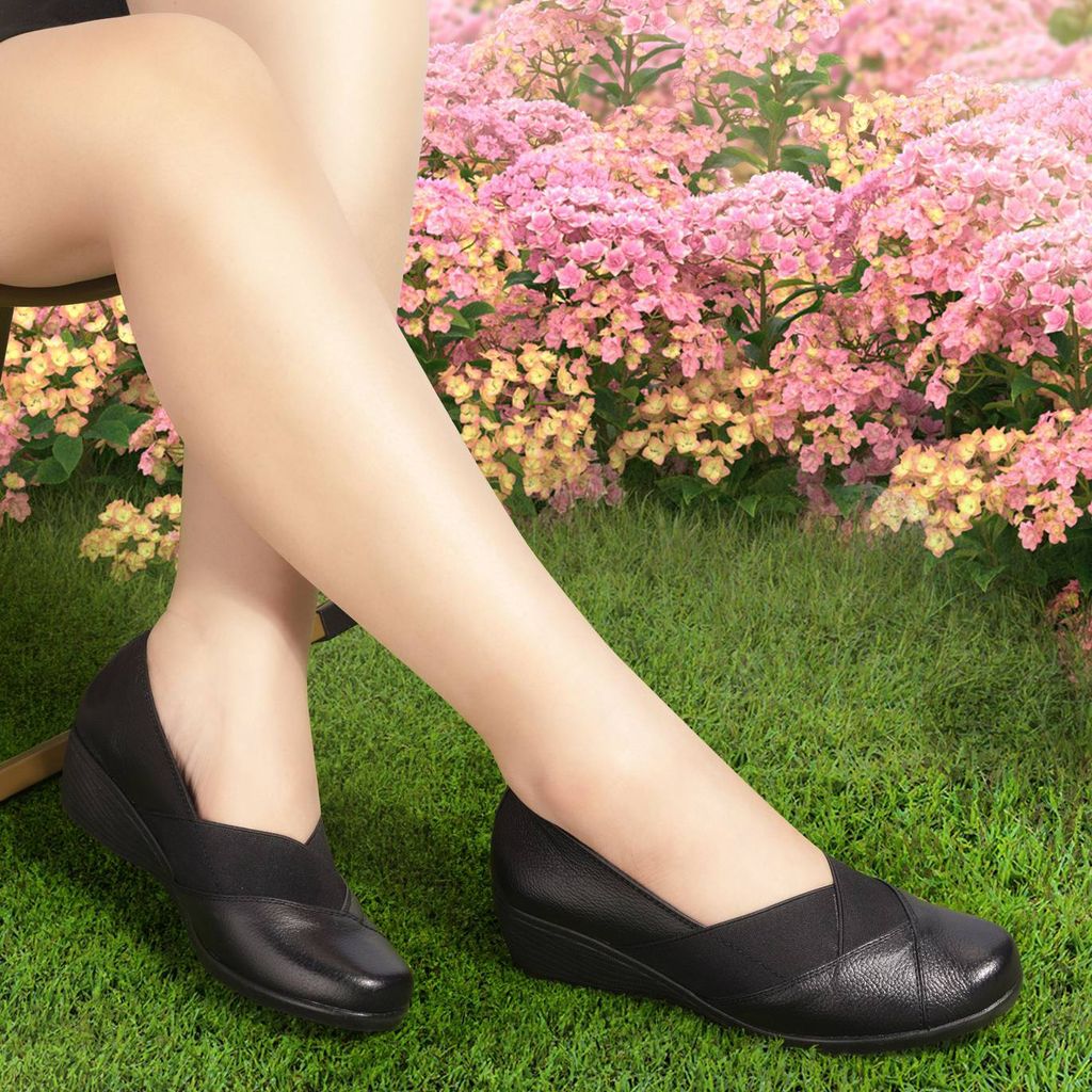 Giày Đế Xuồng Hạnh Dung Quai Phối Thun HD04824AD