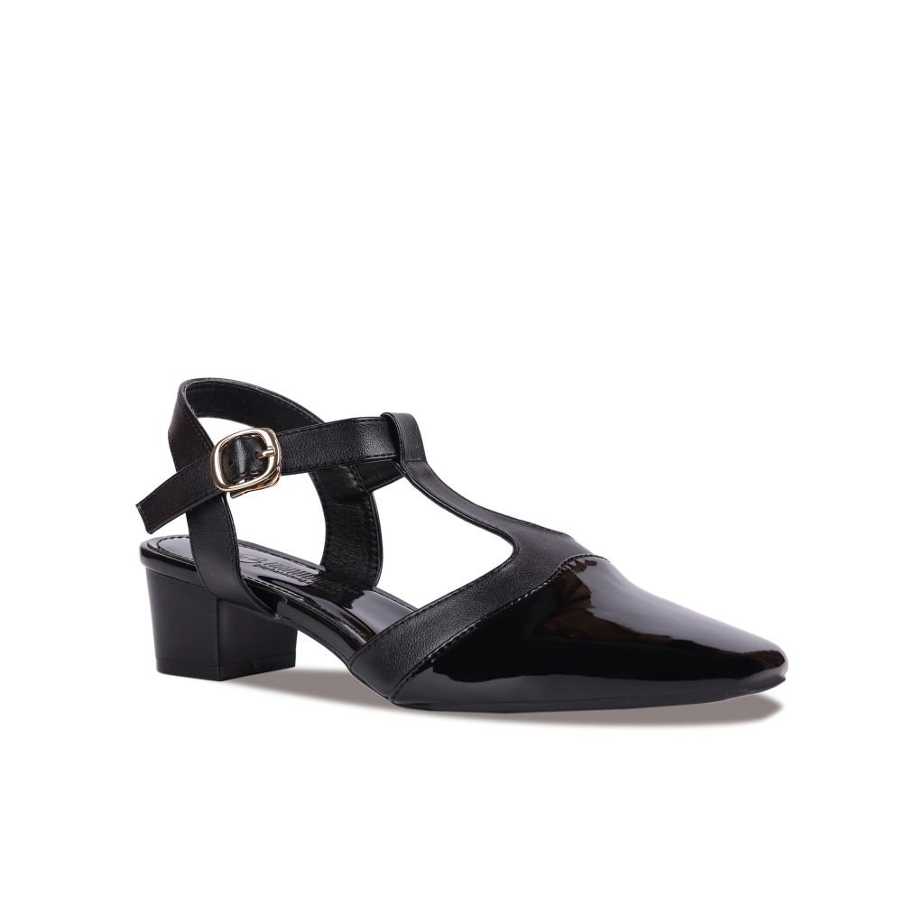 Sandal Cao Gót Hạnh Dung Quai T-Strap Trơn HD04859AD