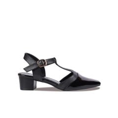 Sandal Cao Gót Hạnh Dung Quai T-Strap Trơn HD04859AD