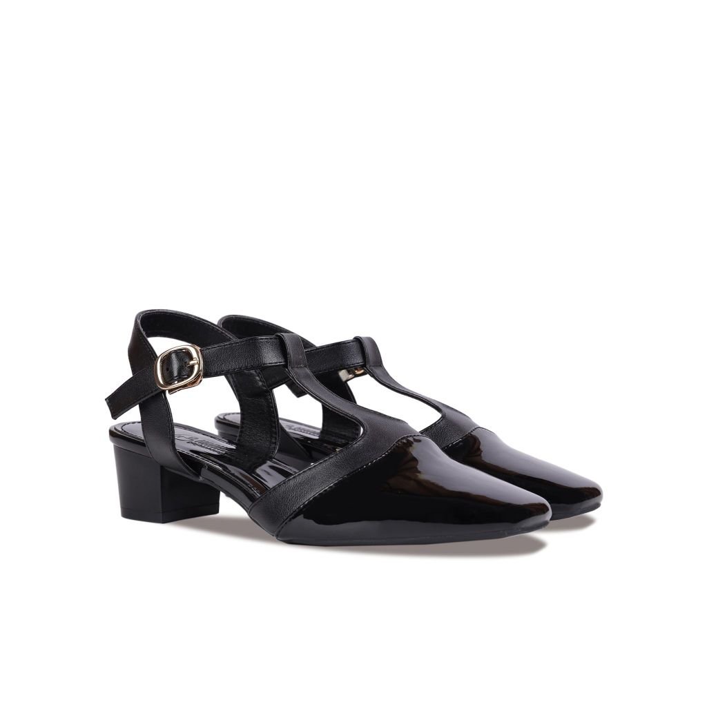 Sandal Cao Gót Hạnh Dung Quai T-Strap Trơn HD04859AD