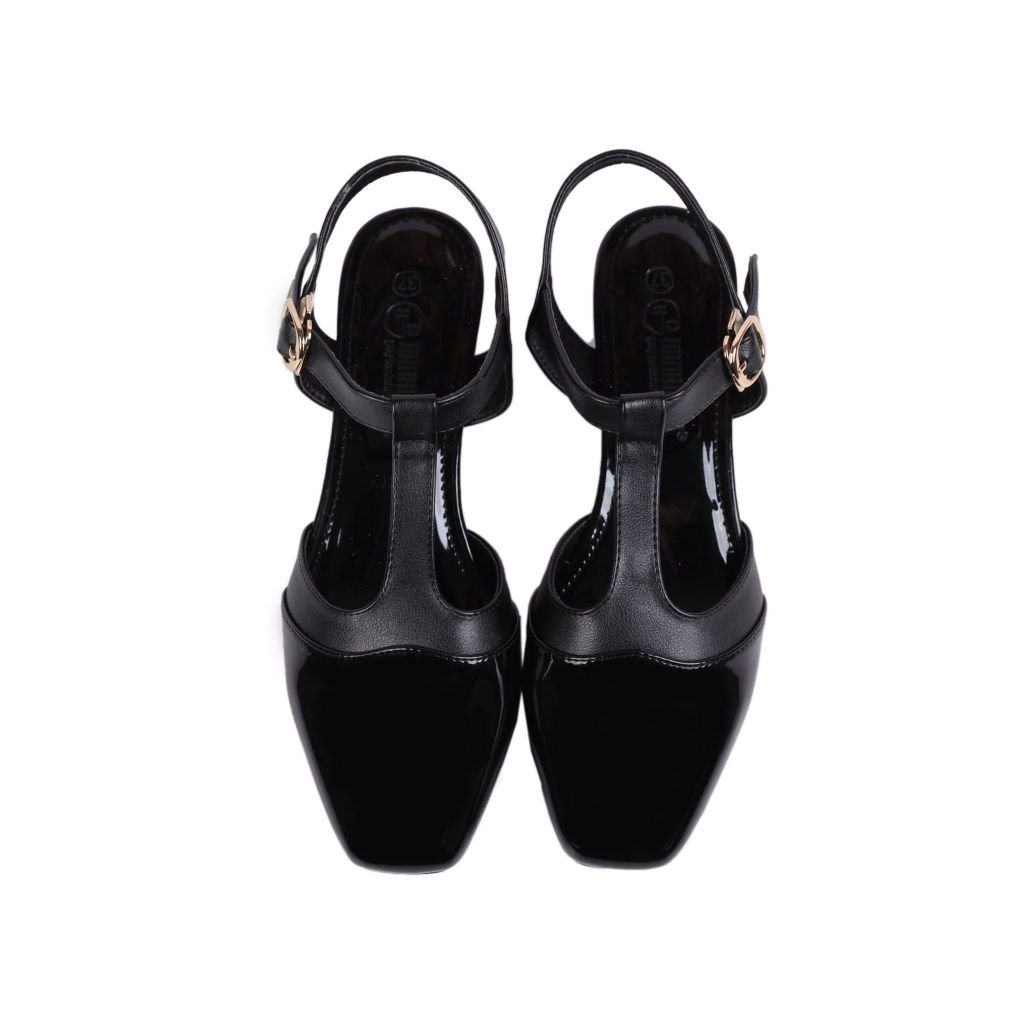 Sandal Cao Gót Hạnh Dung Quai T-Strap Trơn HD04859AD
