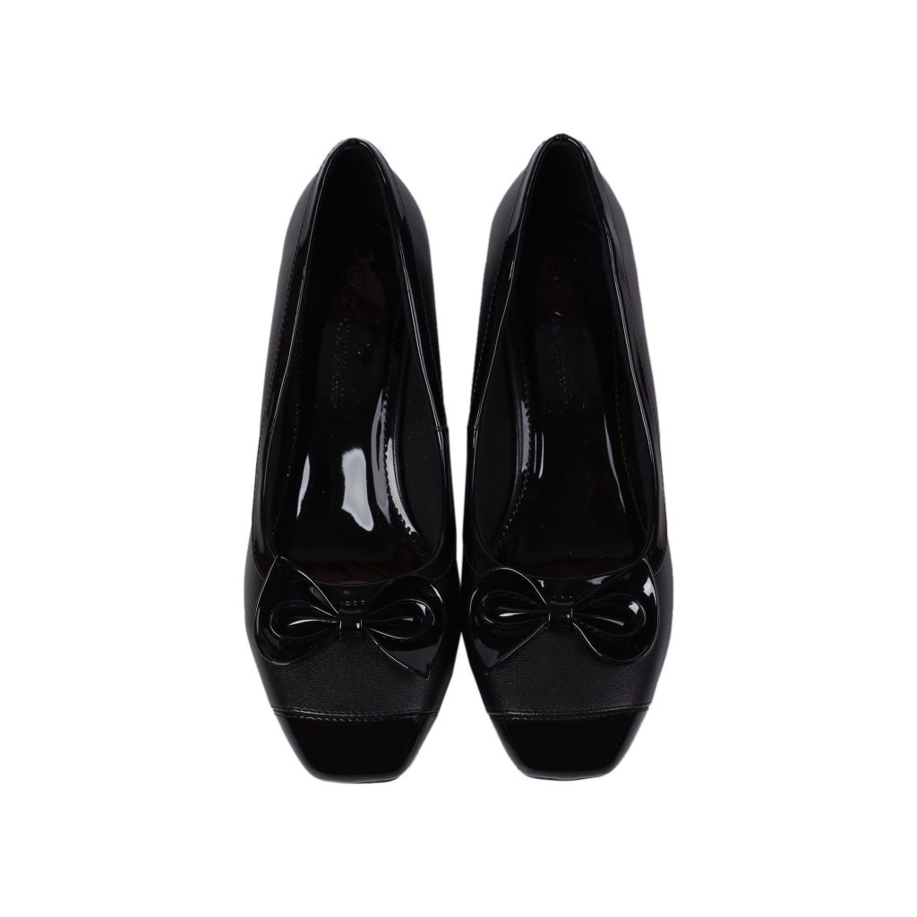 Giày Cao Gót Hạnh Dung Bít Mũi Phối Nơ Xinh Xắn HD04866AD