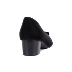 Giày Hở Mũi Hạnh Dung Nơ Nhung Đen HD04879AD