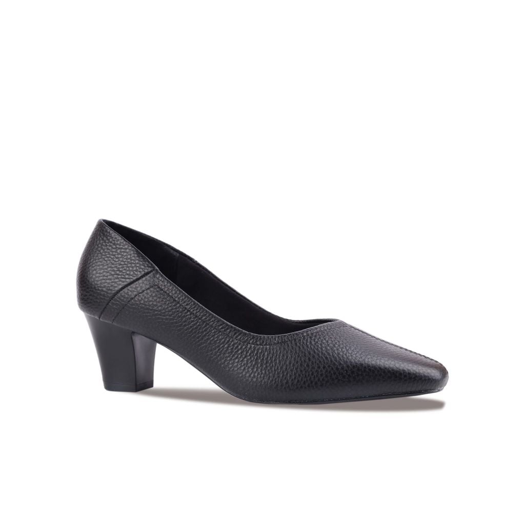 Giày Cao Gót Hạnh Dung Mũi Vuông Chỉ Nổi HD04890AD