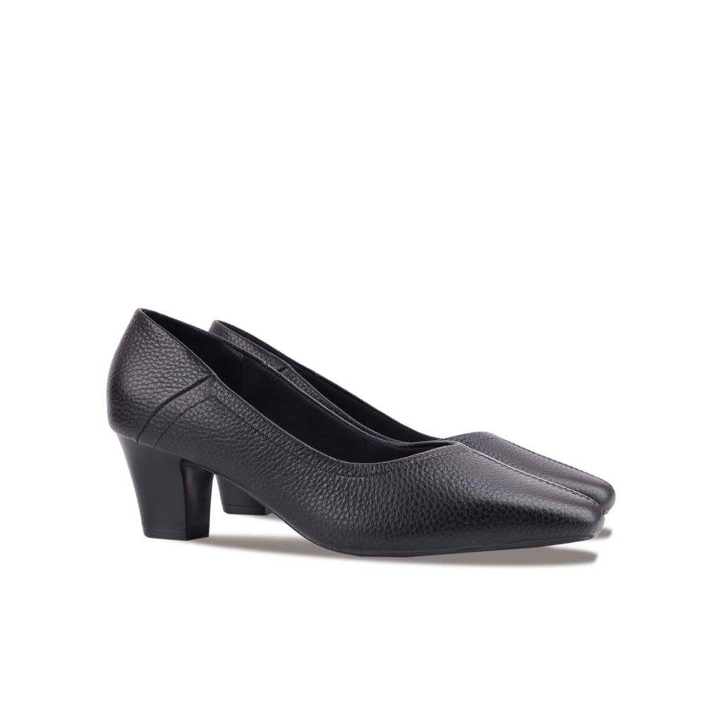 Giày Cao Gót Hạnh Dung Mũi Vuông Chỉ Nổi HD04890AD