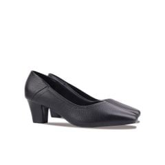 Giày Cao Gót Hạnh Dung Mũi Vuông Chỉ Nổi HD04890AD