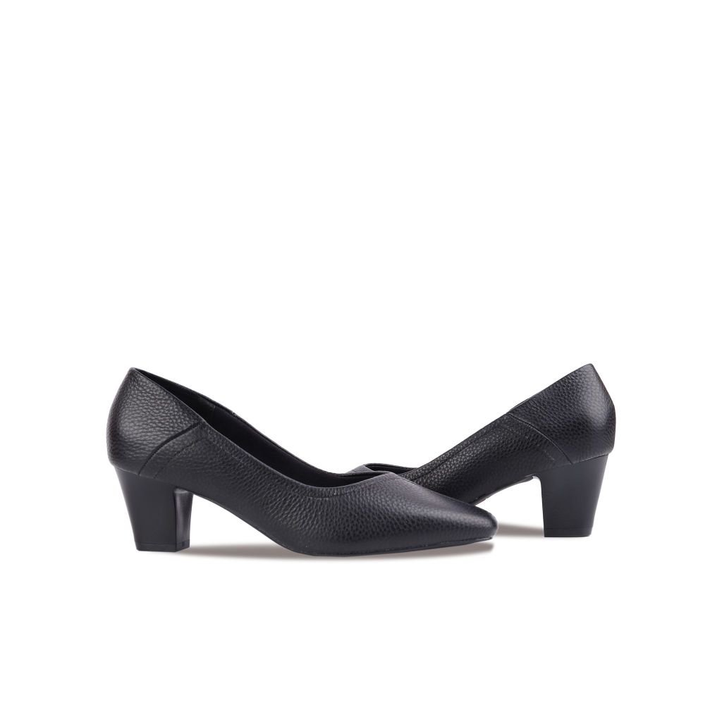 Giày Cao Gót Hạnh Dung Mũi Vuông Chỉ Nổi HD04890AD