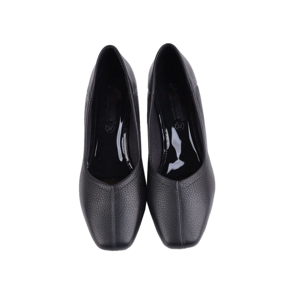 Giày Cao Gót Hạnh Dung Mũi Vuông Chỉ Nổi HD04890AD