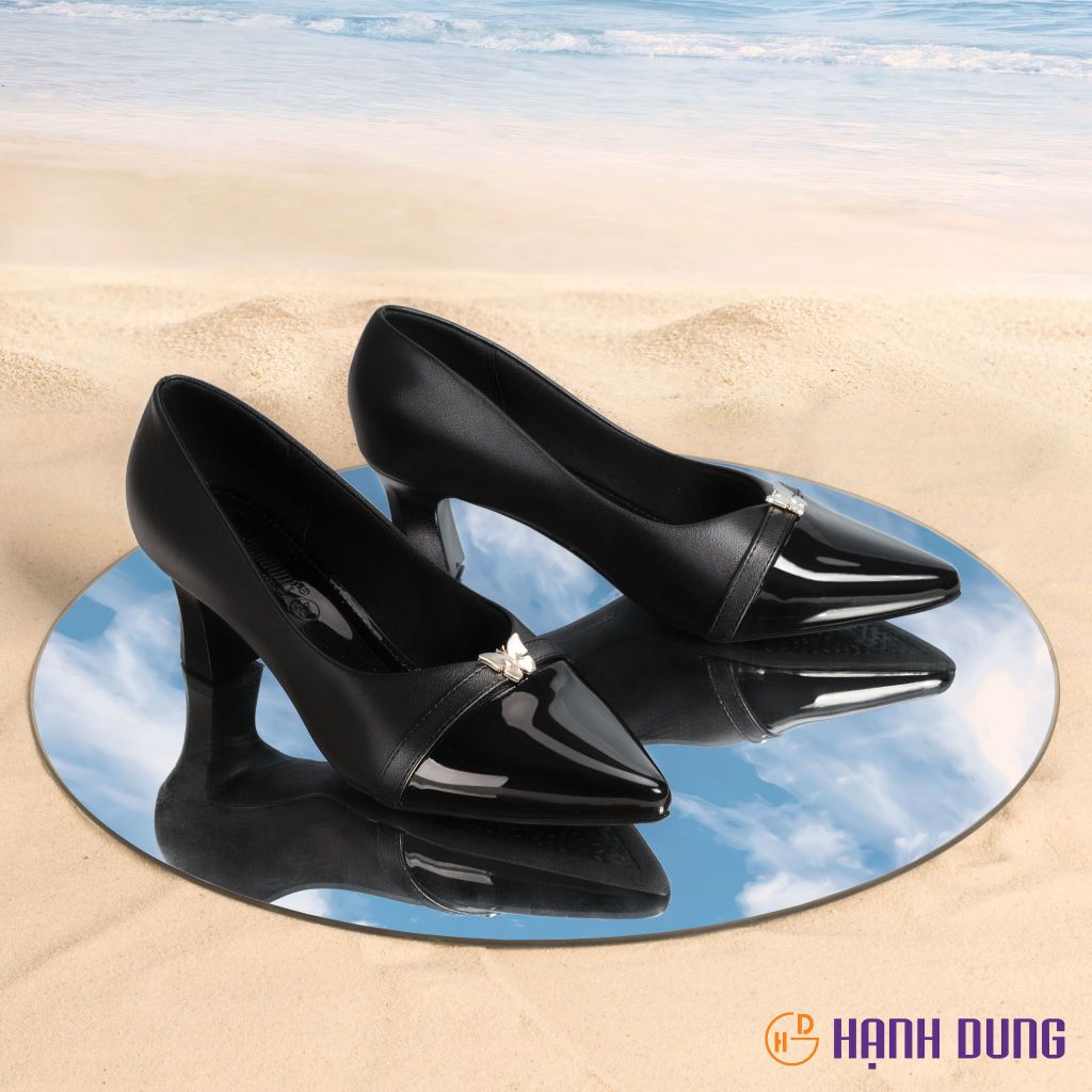 Giày Cao Gót Hạnh Dung Mũi Nhọn Dây Khóa HD04895AD