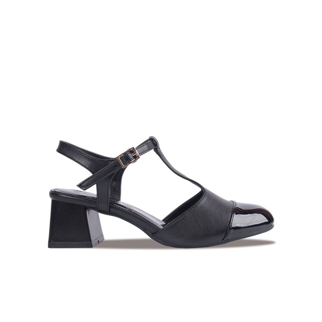 Sandal Cao Gót Hạnh Dung Quai T-Strap Mũi Bóng HD04900AD
