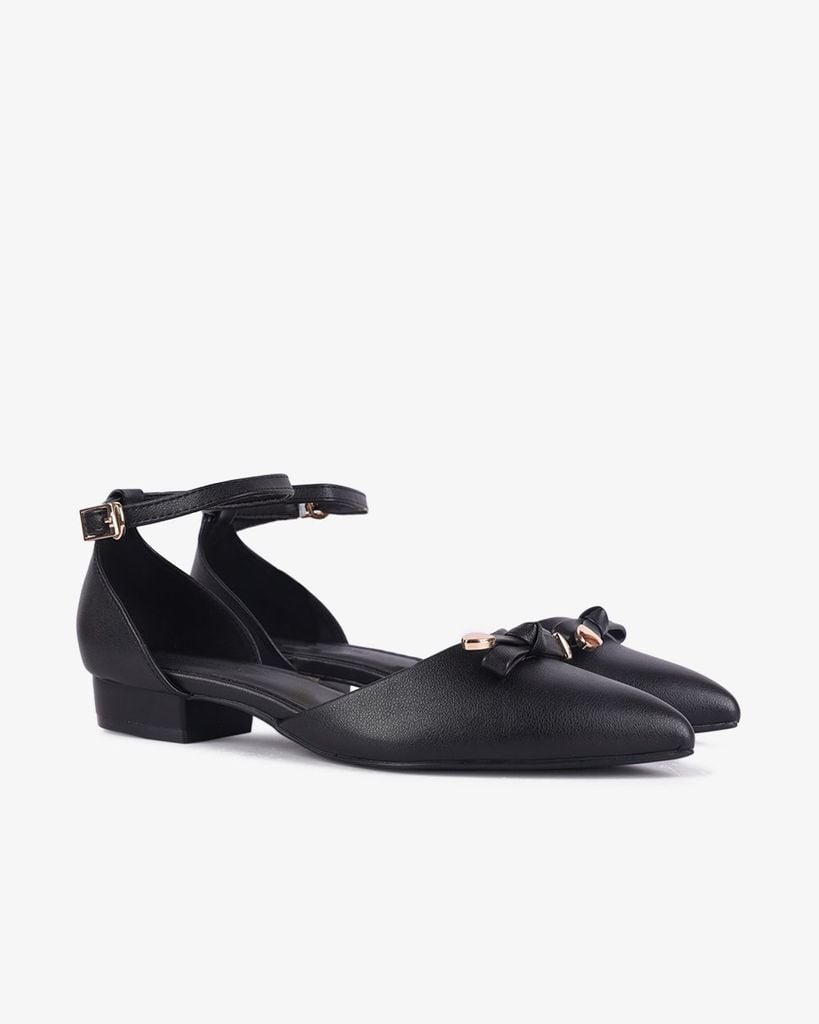 Giày Sandal Hạnh Dung Bít Mũi Nơ HD04949AD