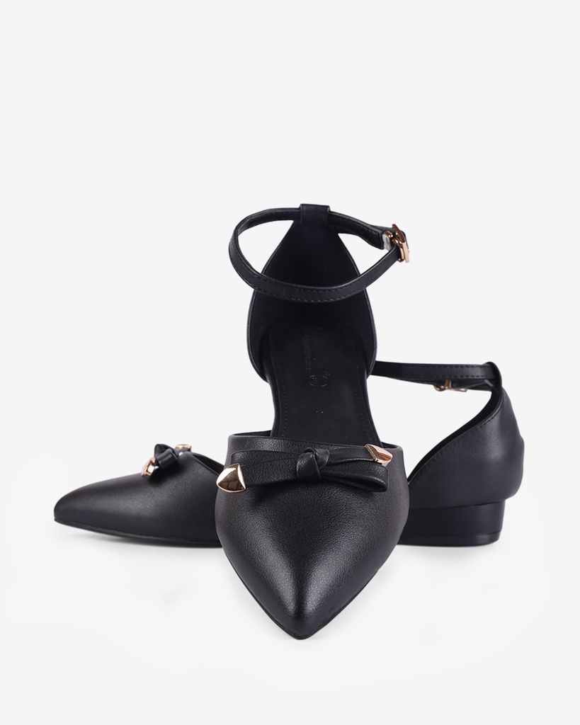 Giày Sandal Hạnh Dung Bít Mũi Nơ HD04949AD