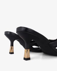 Dép Cao Gót Hạnh Dung Gót Nhọn Nơ Đính Đá HD0904AS