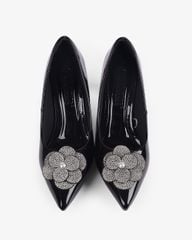 Giày Cao Gót Hạnh Dung Họa Tiết Nơ Sang Trọng HD0905AS