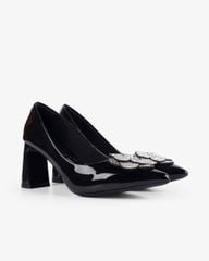 Giày Cao Gót Hạnh Dung Họa Tiết Nơ Sang Trọng HD0905AS