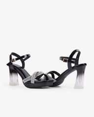 Sandal Cao Gót Hạnh Dung Gót Mica Xoàn Xoắn HD0906AS