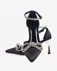 Sandal Cao Gót Hạnh Dung Mũi Nhọn Ánh Nhũ HD0912AS