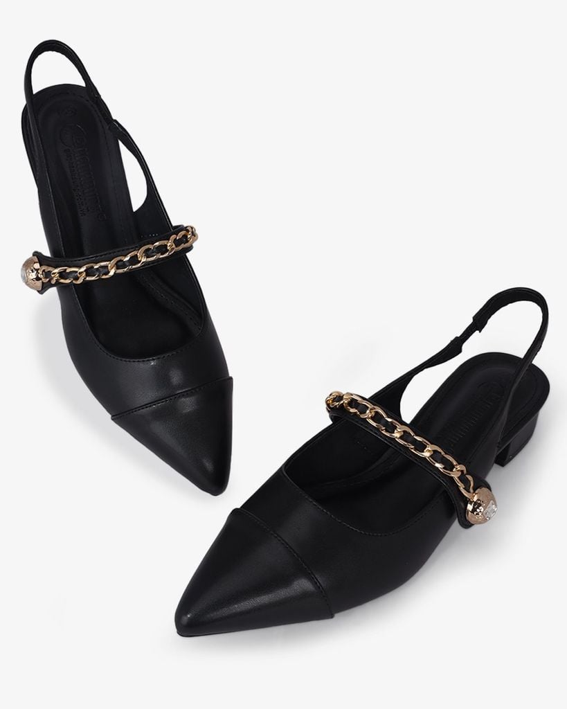 Giày Sandal Hạnh Dung Bít Mũi Khóa Xích HD0926AS