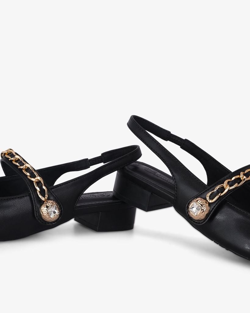 Giày Sandal Hạnh Dung Bít Mũi Khóa Xích HD0926AS