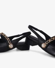 Giày Sandal Hạnh Dung Bít Mũi Khóa Xích HD0926AS