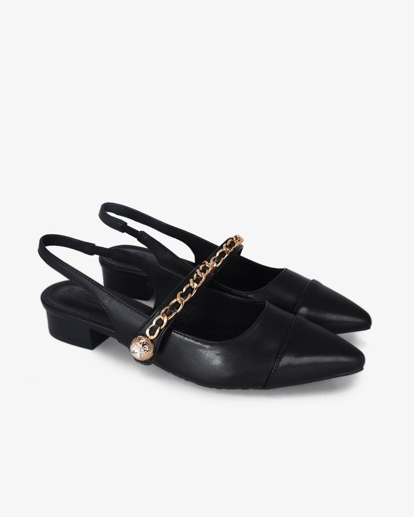 Giày Sandal Hạnh Dung Bít Mũi Khóa Xích HD0926AS