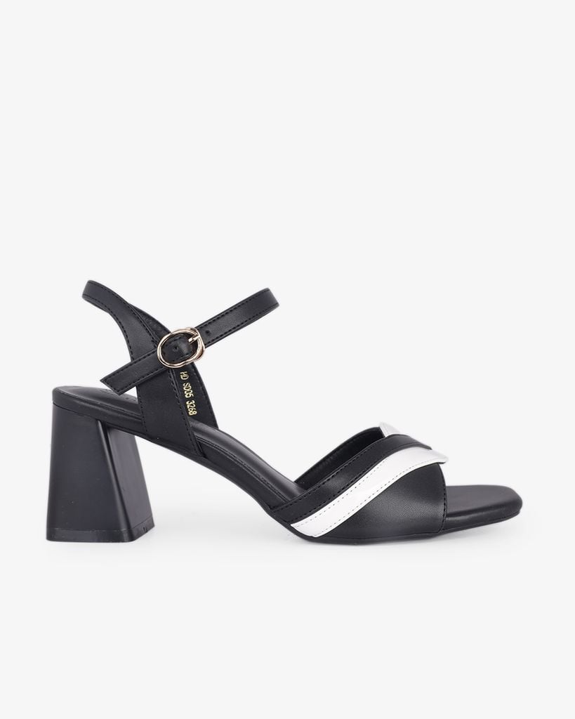Sandal Cao Gót Hạnh Dung Quai Bản Phối HD1071BN
