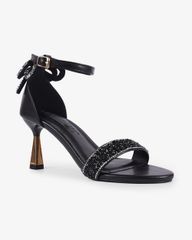 Sandal Cao Gót Hạnh Dung Bít Hậu Nơ Xoàn HD1111AV