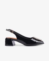 Sandal Cao Gót Hạnh Dung Mũi Vuông Đính Đá HD1112AV