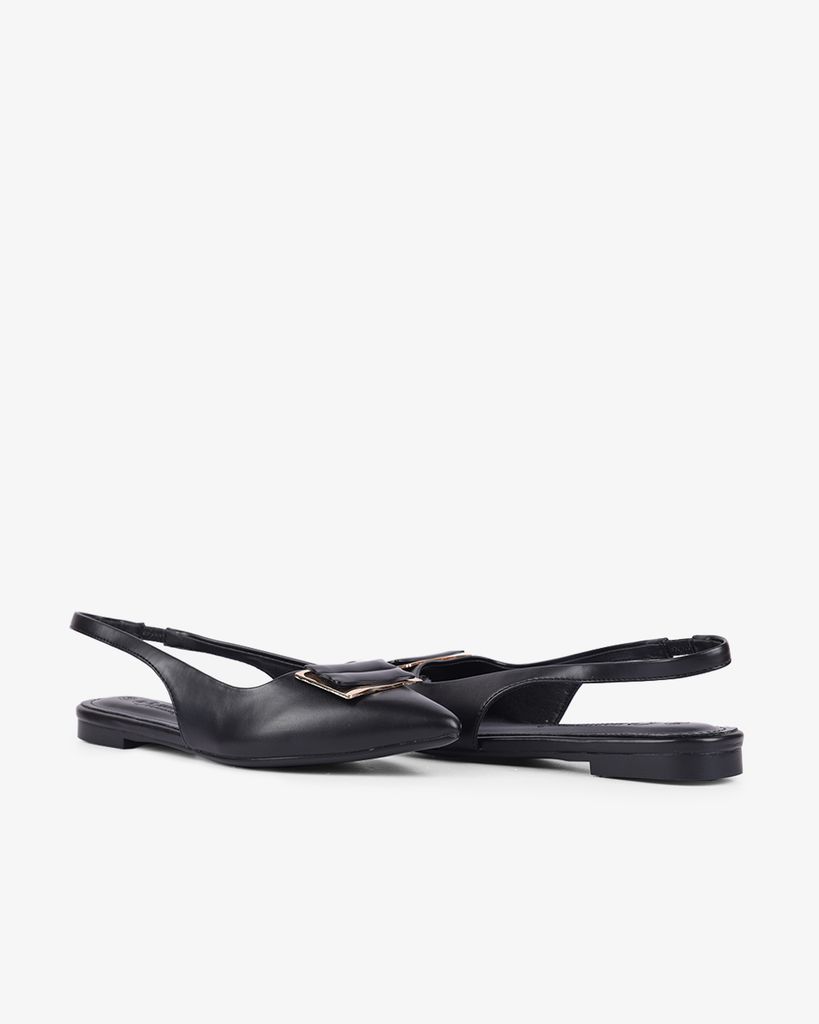 Sandal Xẹp Hạnh Dung Mũi Nhọn Khóa Vuông HD1113AV