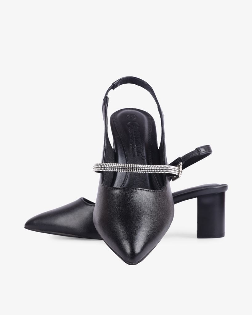 Sandal Cao Gót Hạnh Dung Gót Trụ Mũi Nhọn HD1115AV