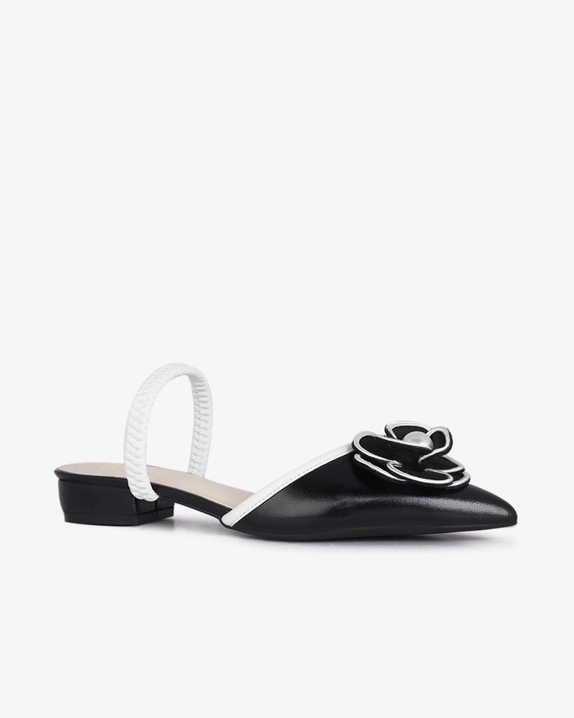 Giày Sandal Hạnh Dung Bít Mũi Hoa Ngọc Trai HD1133AV