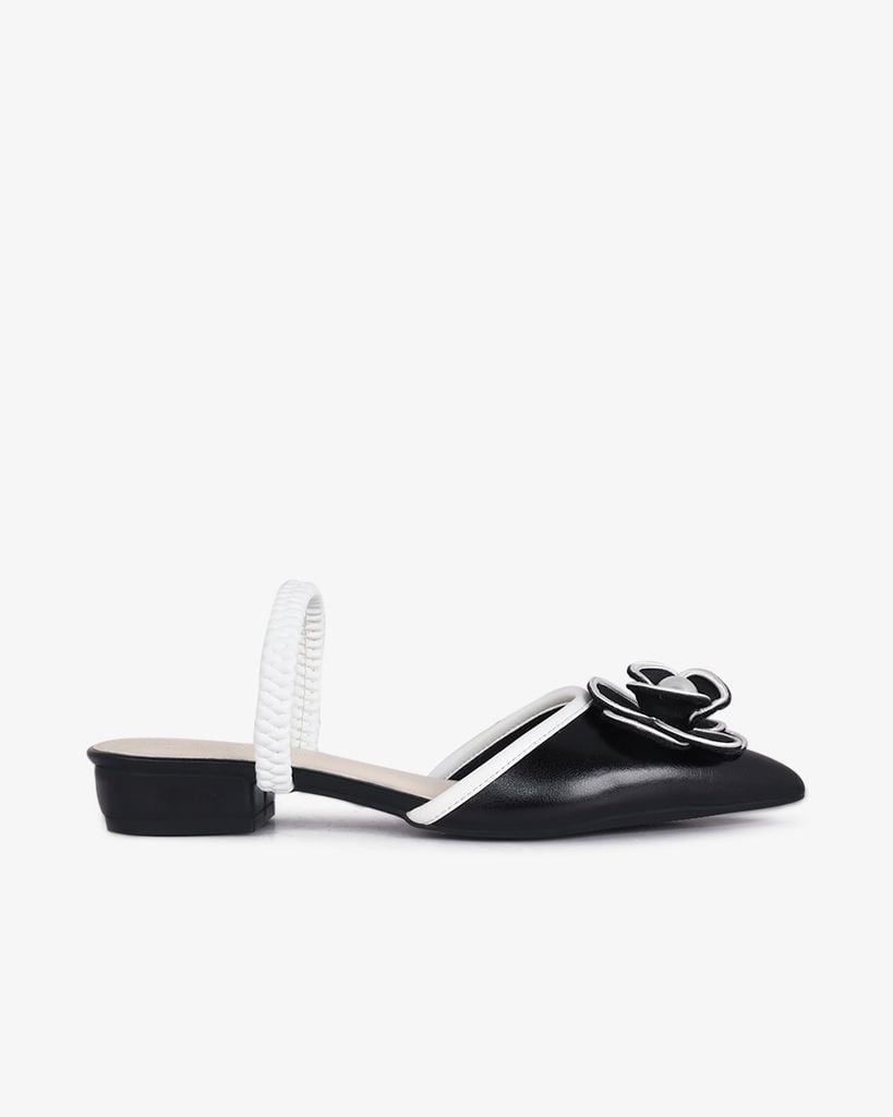 Giày Sandal Hạnh Dung Bít Mũi Hoa Ngọc Trai HD1133AV