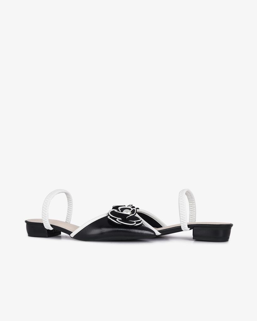 Giày Sandal Hạnh Dung Bít Mũi Hoa Ngọc Trai HD1133AV