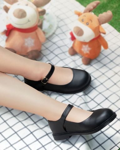 Giày Búp Bê Hạnh Dung Mũi Tròn Trơn HD1143AV