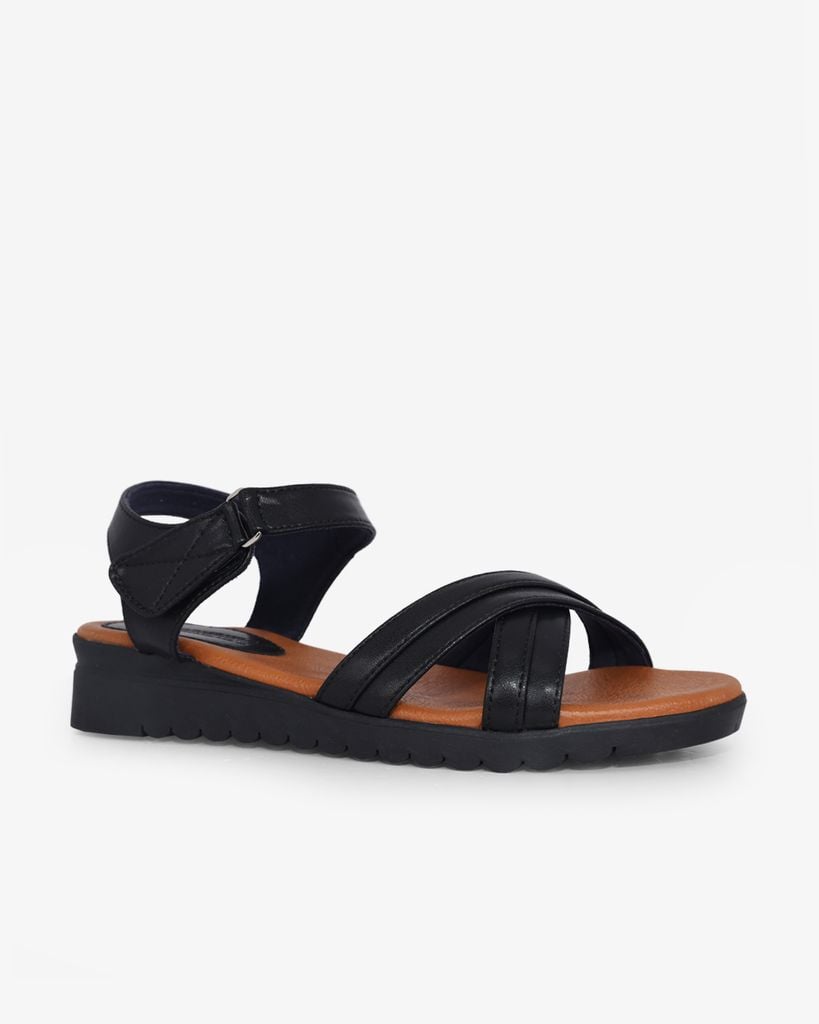 Sandal Đế Xuồng Hạnh Dung Quai Chéo Viền Chỉ HD1148AV