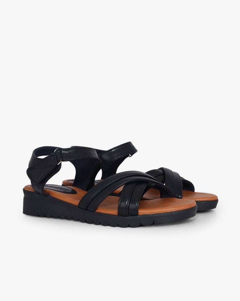 Sandal Đế Xuồng Hạnh Dung Quai Chéo Viền Chỉ HD1148AV
