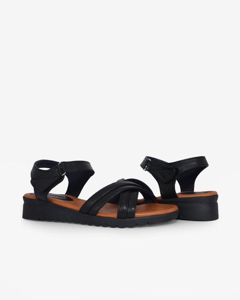 Sandal Đế Xuồng Hạnh Dung Quai Chéo Viền Chỉ HD1148AV