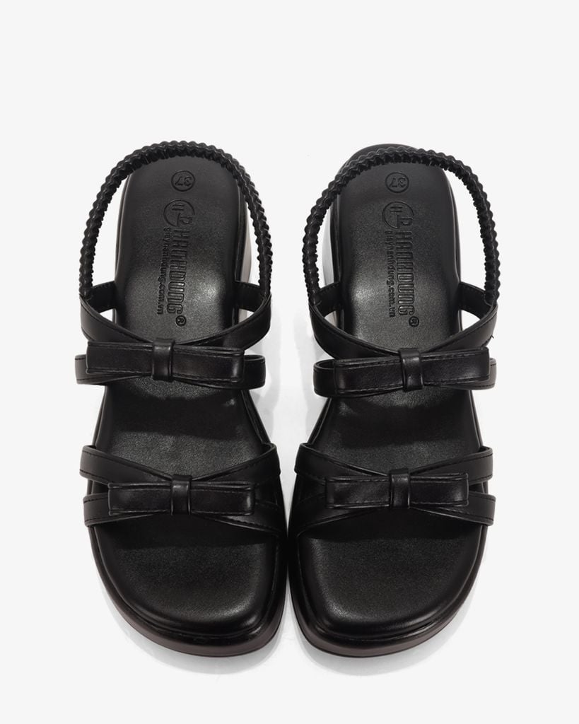 Sandal Đế Xuồng Hạnh Dung Quai Nơ Hậu Thun HD1159AV