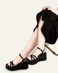 Sandal Đế Xuồng Hạnh Dung Quai Mảnh Chéo Rút HD1160AV