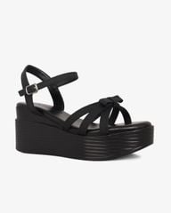 Sandal Đế Xuồng Hạnh Dung Quai Nơ Họa Tiết Vân HD1166AV