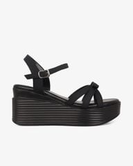 Sandal Đế Xuồng Hạnh Dung Quai Nơ Họa Tiết Vân HD1166AV
