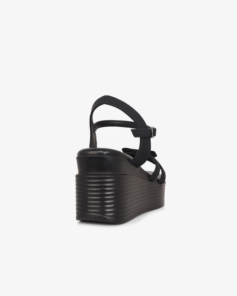 Sandal Đế Xuồng Hạnh Dung Quai Nơ Họa Tiết Vân HD1166AV