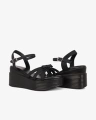 Sandal Đế Xuồng Hạnh Dung Quai Nơ Họa Tiết Vân HD1166AV