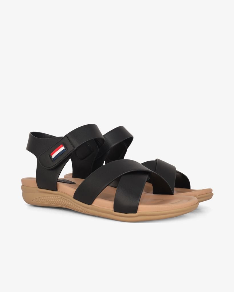 Sandal Đế Xuồng Hạnh Dung Quai Chéo Hậu Dán HD1168AV