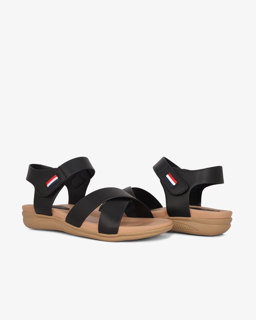 Sandal Đế Xuồng Hạnh Dung Quai Chéo Hậu Dán HD1168AV