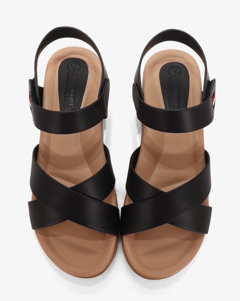 Sandal Đế Xuồng Hạnh Dung Quai Chéo Hậu Dán HD1168AV