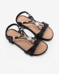Sandal Xẹp Hạnh Dung Quai Chữ T Phối Đá Sang Trọng HD1177AV