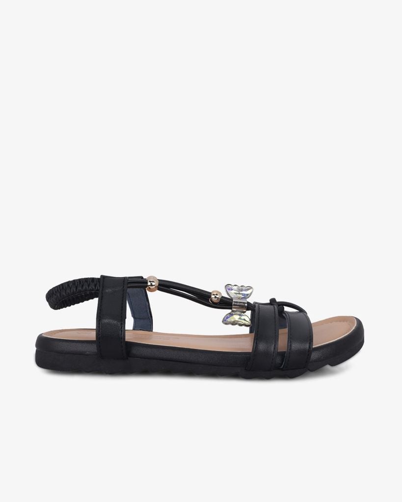 Sandal Xẹp Hạnh Dung Quai Chữ T Đính Bướm Pha Lê HD1178AV